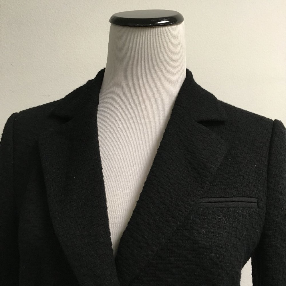 Emporio Armani Giorgio black textured wool blazer i42 - Picture 2 of 6